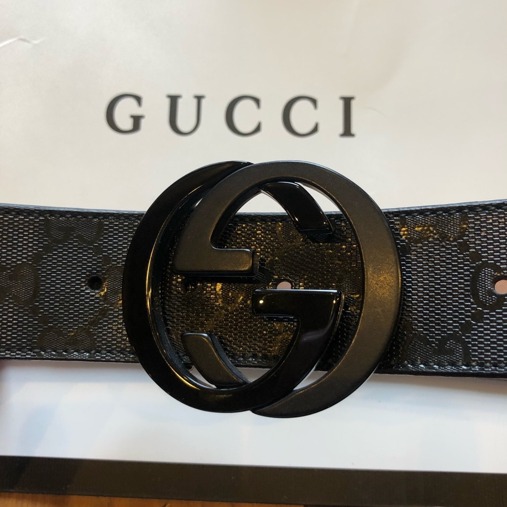 Authentic Gucci belt mens black size 95 (38) GG